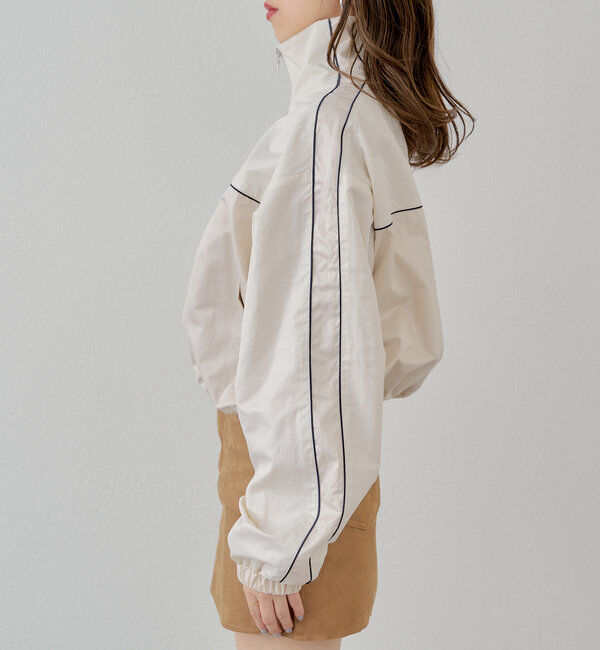  「配色デザインナイロンブルゾン」|ブルゾン・スタジャン|