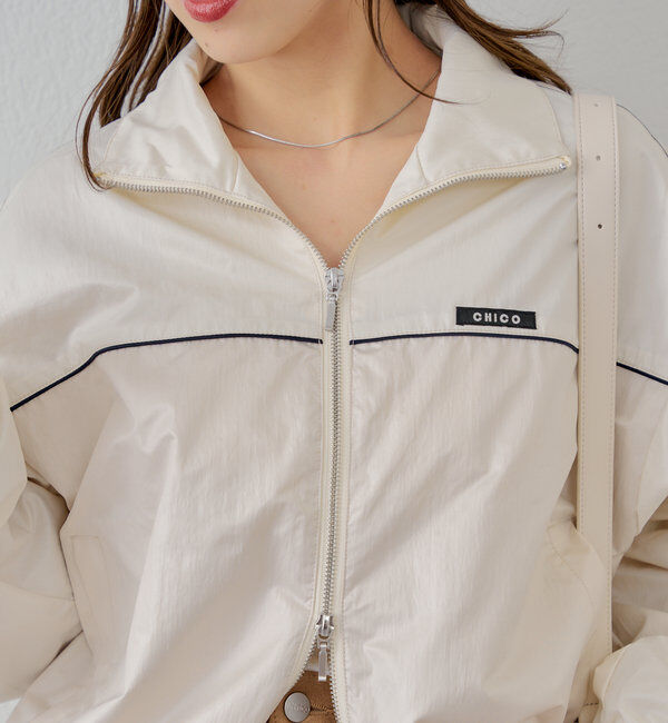  「配色デザインナイロンブルゾン」|ブルゾン・スタジャン|