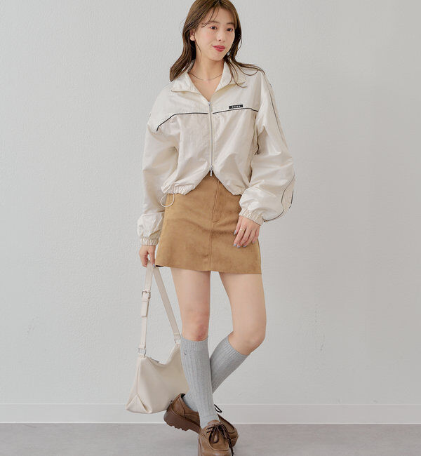  「配色デザインナイロンブルゾン」|ブルゾン・スタジャン|