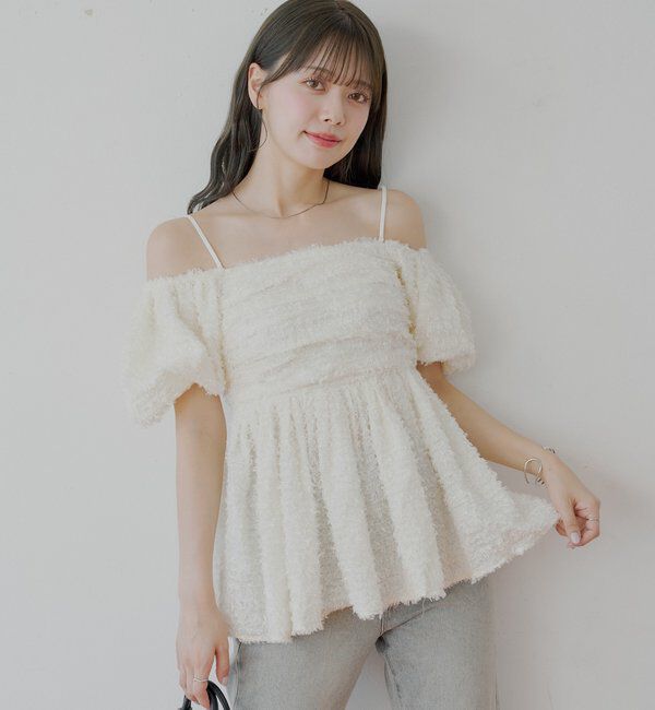 「フェザーペプラムブラウス」|シャツ・ブラウス|