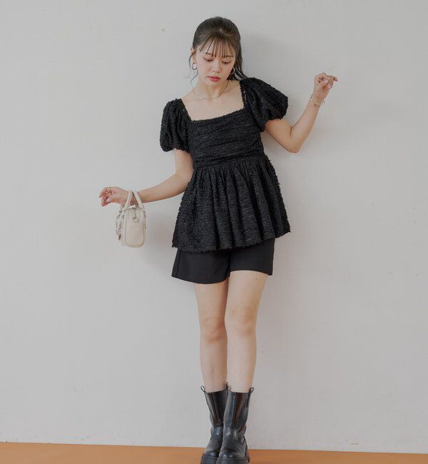  「フェザーペプラムブラウス」|シャツ・ブラウス|