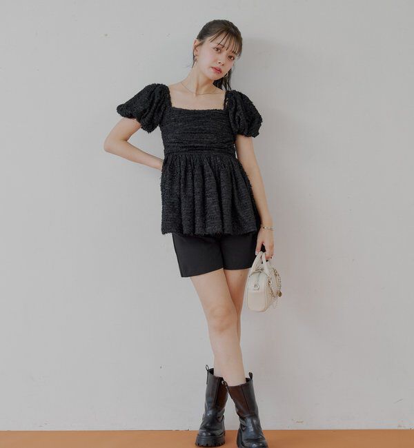  「フェザーペプラムブラウス」|シャツ・ブラウス|