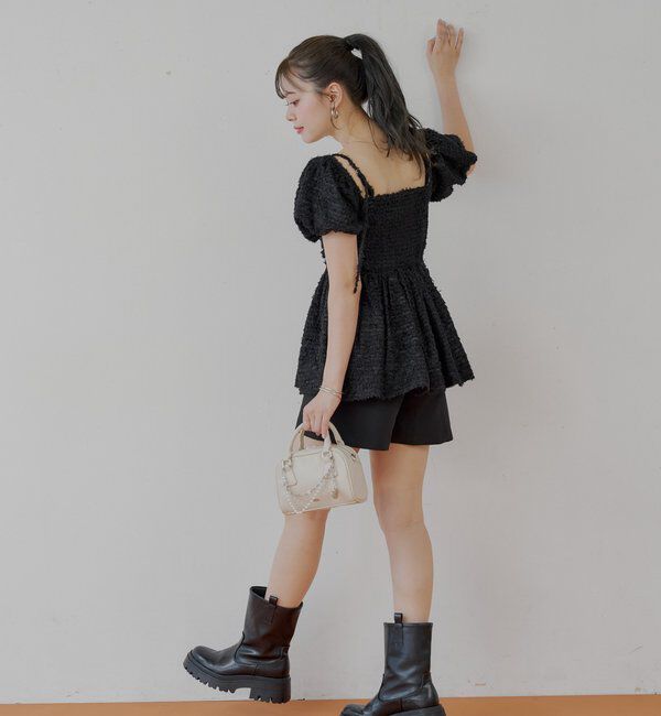  「フェザーペプラムブラウス」|シャツ・ブラウス|