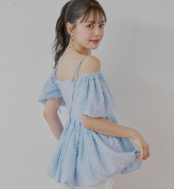  「フェザーペプラムブラウス」|シャツ・ブラウス|