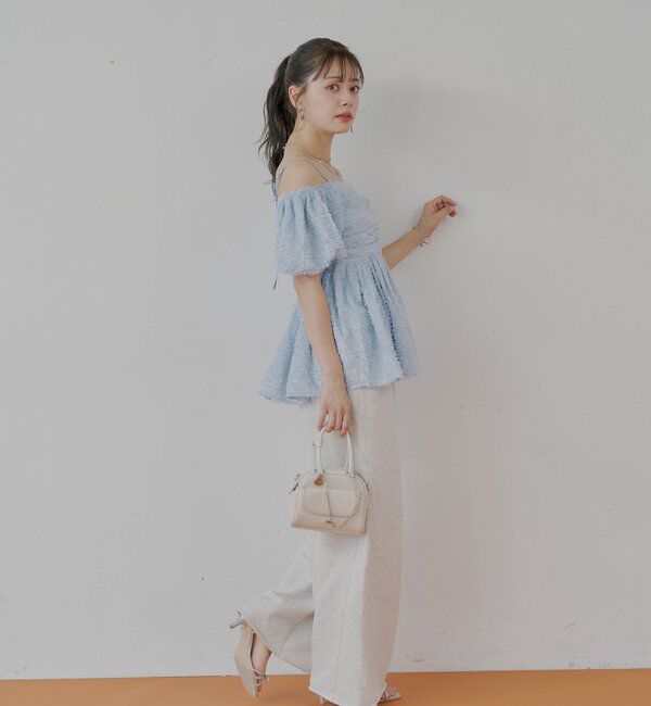  「フェザーペプラムブラウス」|シャツ・ブラウス|