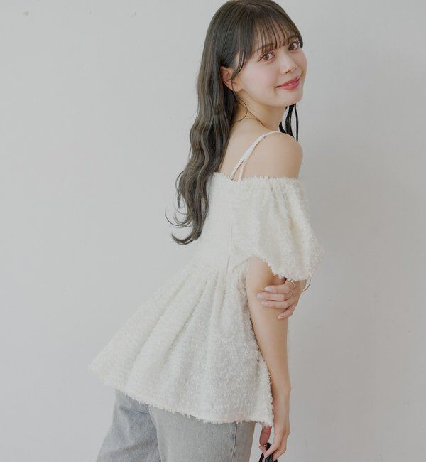  「フェザーペプラムブラウス」|シャツ・ブラウス|