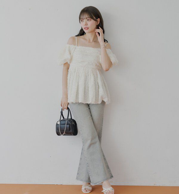  「フェザーペプラムブラウス」|シャツ・ブラウス|