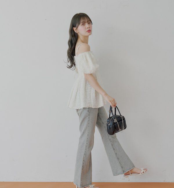  「フェザーペプラムブラウス」|シャツ・ブラウス|