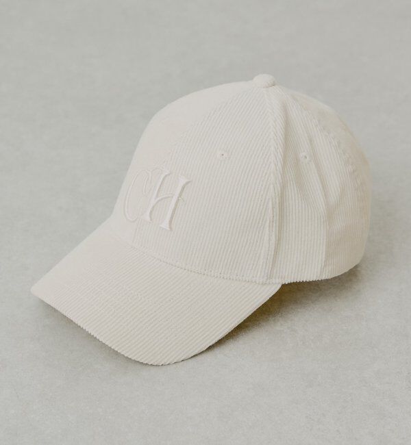  「コーデュロイロゴキャップ」|ハット|アイボリー