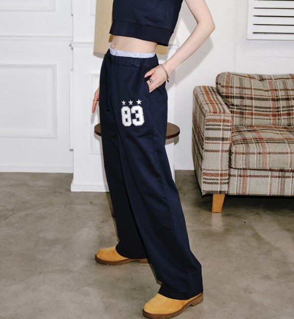  「ナンバリングスウェパン /セットアップ対応可」|チノ|ネイビー