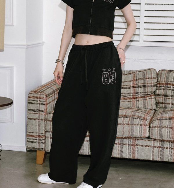  「ナンバリングスウェパン /セットアップ対応可」|チノ|ブラック