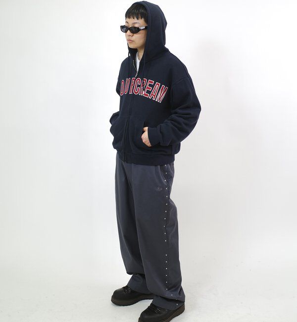  「【Sourcream/サワークリーム】カレッジロゴ刺繍ジップパーカー」|パーカー|