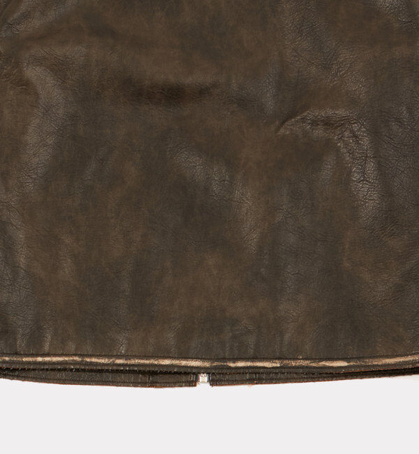  「ヴィンテージライクボンディングフェイクレザージャケット 」|ブルゾン・スタジャン|