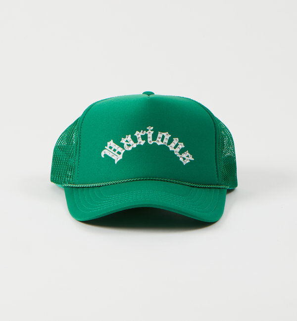  「VARIOUSNOロゴプリントラインストーンメッシュCAP/OTTO(オットー)」|ハット|グリーン