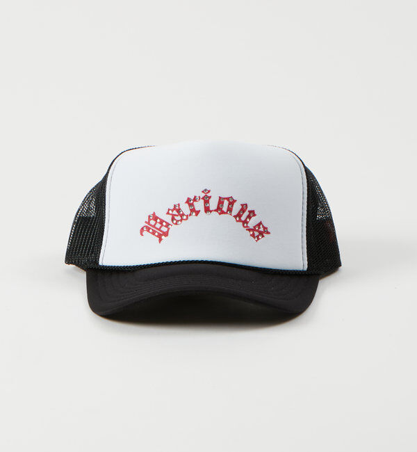  「VARIOUSNOロゴプリントラインストーンメッシュCAP/OTTO(オットー)」|ハット|ブラックその他1