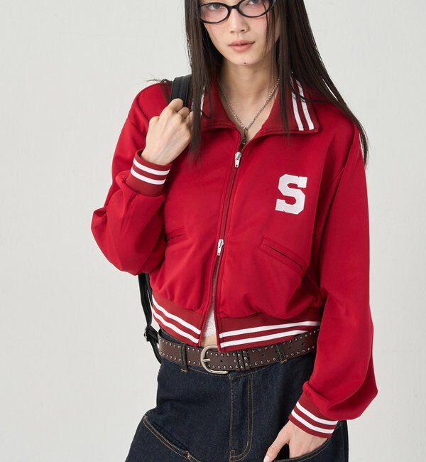  「【EC限定カラーあり】S LOGO COMPACT STAND JERSEY」|ブルゾン・スタジャン|レッド