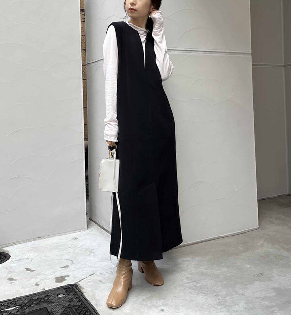  「ストレッチメルトンワンピース」|ワンピース|