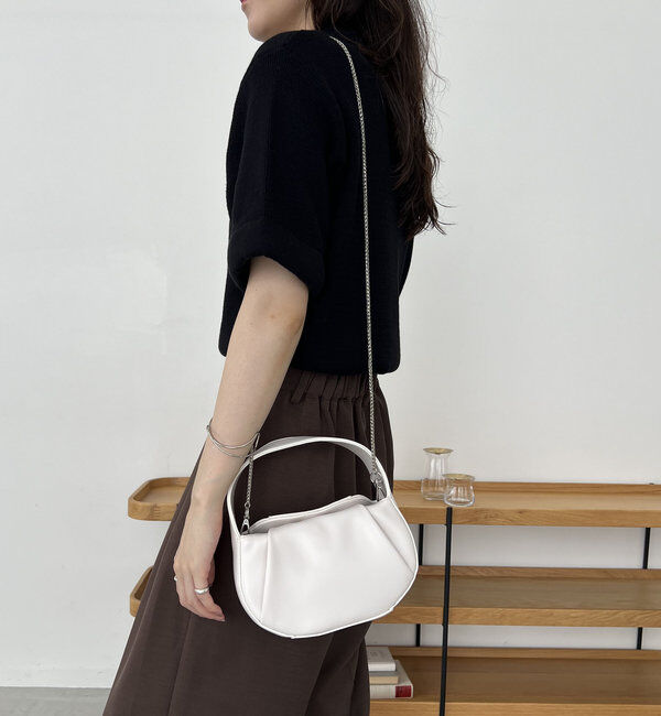  「ラウンドタックバッグ」|トートバッグ|アイボリー