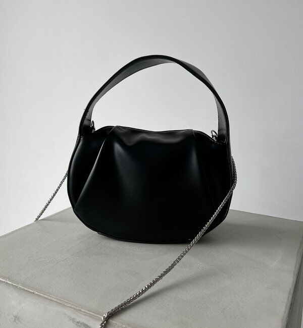  「ラウンドタックバッグ」|トートバッグ|ブラック