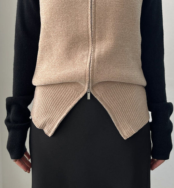  「モールZIPベスト」|ニット・セーター|