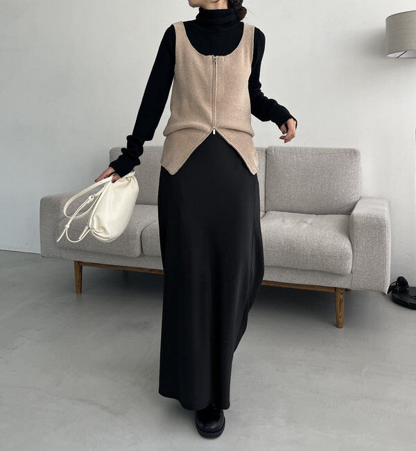  「モールZIPベスト」|ニット・セーター|