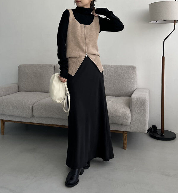  「モールZIPベスト」|ニット・セーター|