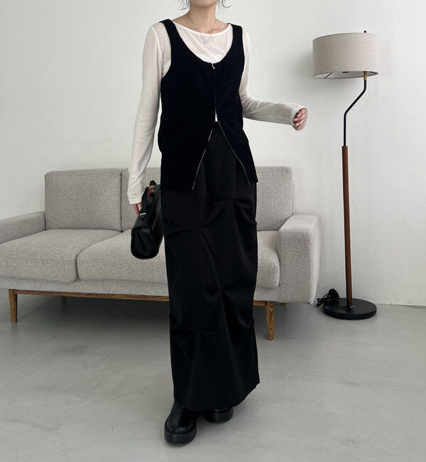  「モールZIPベスト」|ニット・セーター|