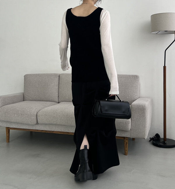  「モールZIPベスト」|ニット・セーター|