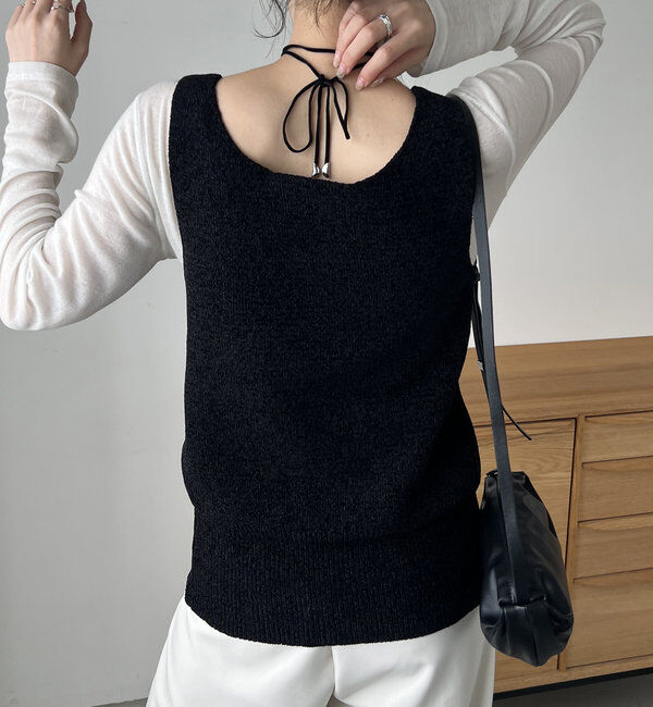  「モールZIPベスト」|ニット・セーター|