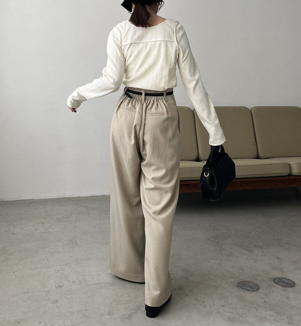  「ベルトSETセンタータックパンツ」|チノ|