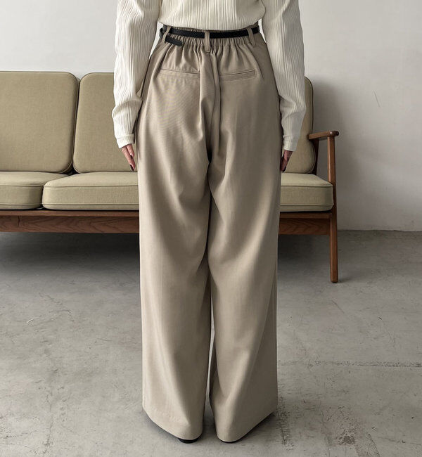  「ベルトSETセンタータックパンツ」|チノ|