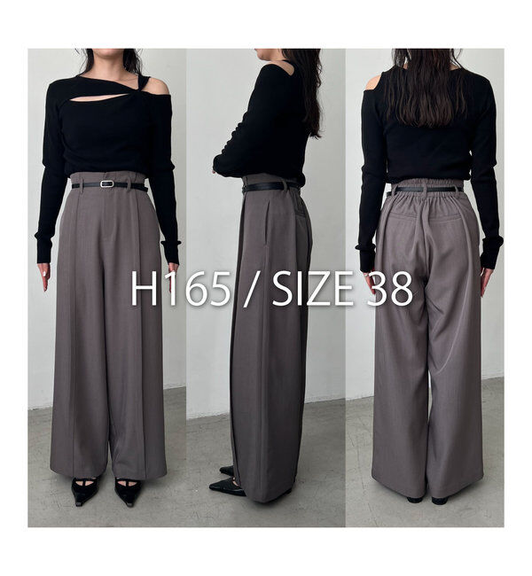  「ベルトSETセンタータックパンツ」|チノ|