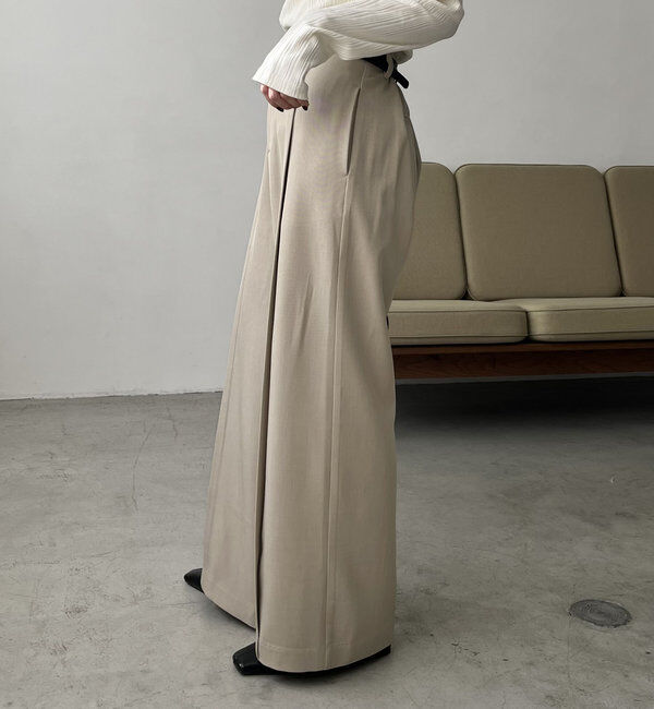  「ベルトSETセンタータックパンツ」|チノ|