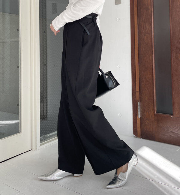  「ベルトSETセンタータックパンツ」|チノ|