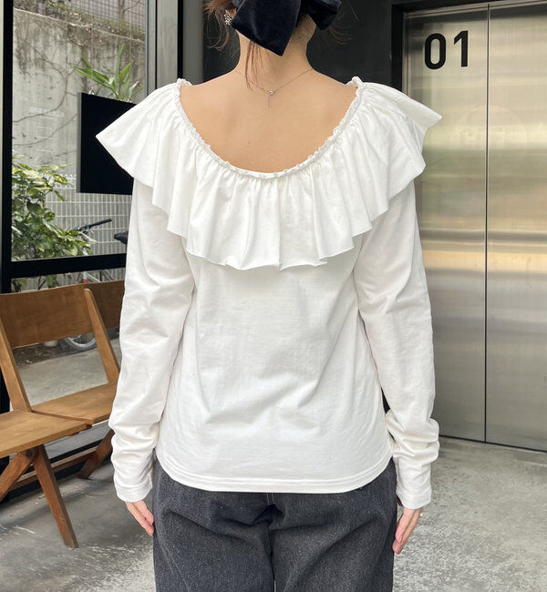 「フリル2WAYロンT」|Tシャツ・カットソー|