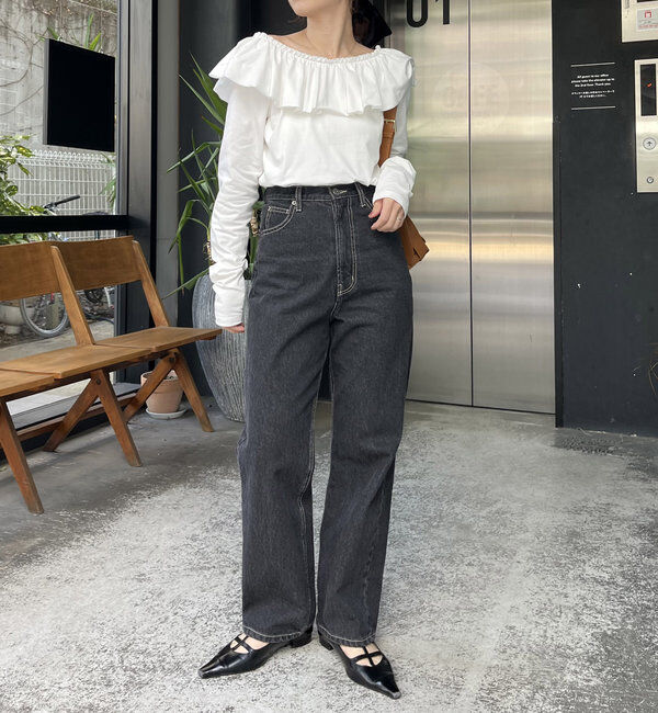  「フリル2WAYロンT」|Tシャツ・カットソー|