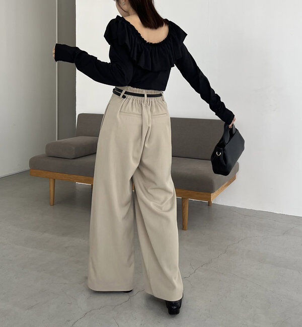  「フリル2WAYロンT」|Tシャツ・カットソー|