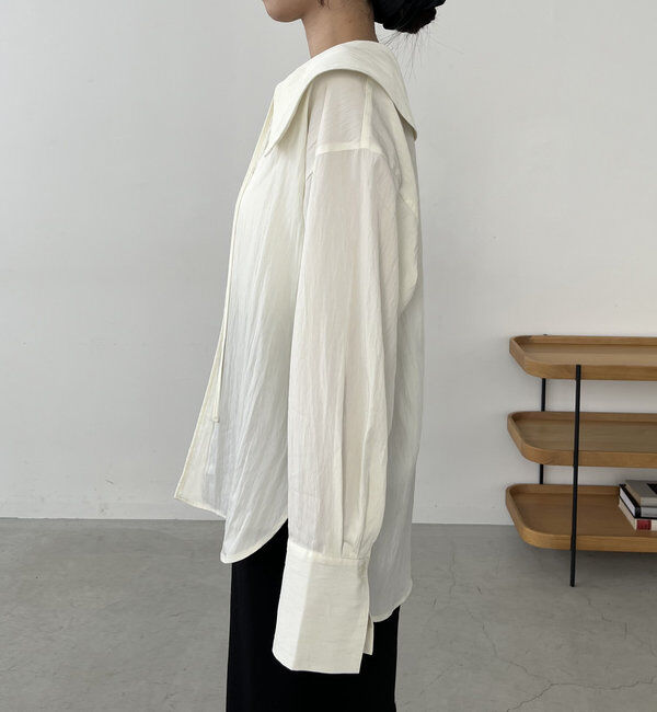  「【セットアイテム】ビスチェ付BIG襟シャツ」|シャツ・ブラウス|