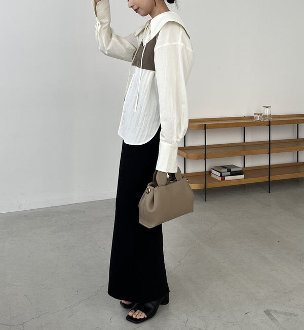  「【セットアイテム】ビスチェ付BIG襟シャツ」|シャツ・ブラウス|