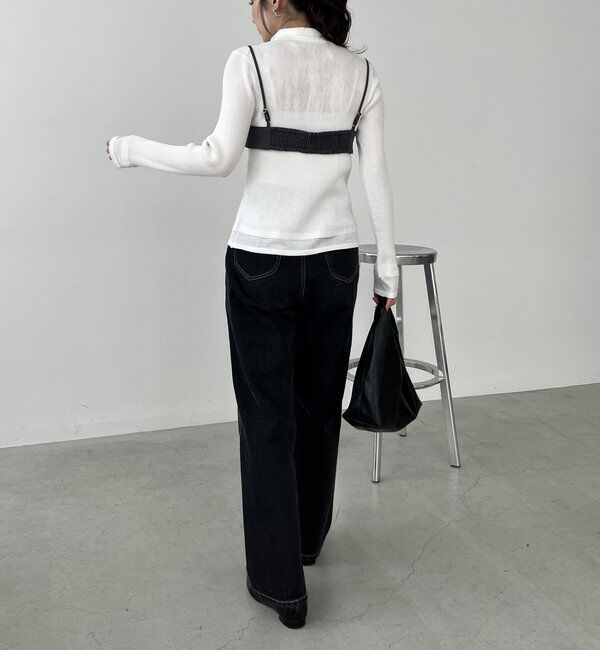  「【セットアイテム】ビスチェ付BIG襟シャツ」|シャツ・ブラウス|