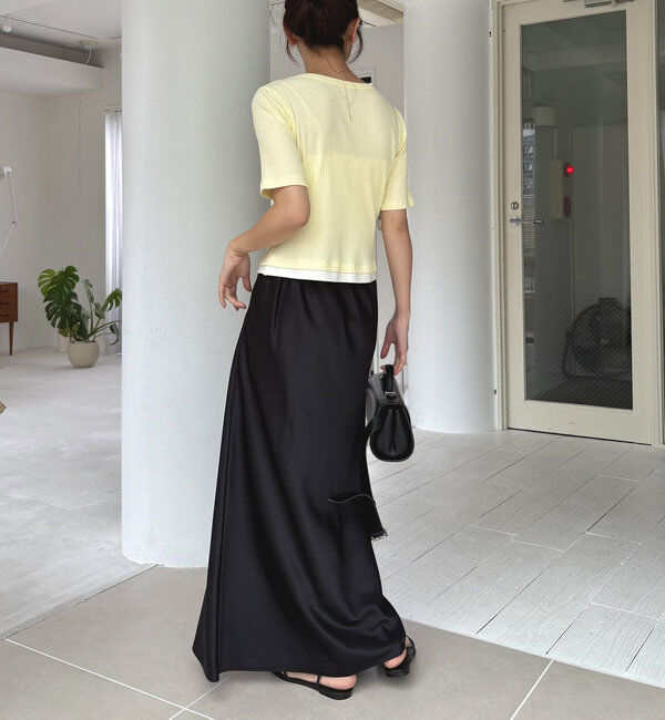  「【追加販売決定】カーディガン風バイカラーレイヤードプルオーバー」|Tシャツ・カットソー|