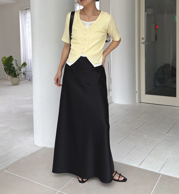  「【追加販売決定】カーディガン風バイカラーレイヤードプルオーバー」|Tシャツ・カットソー|