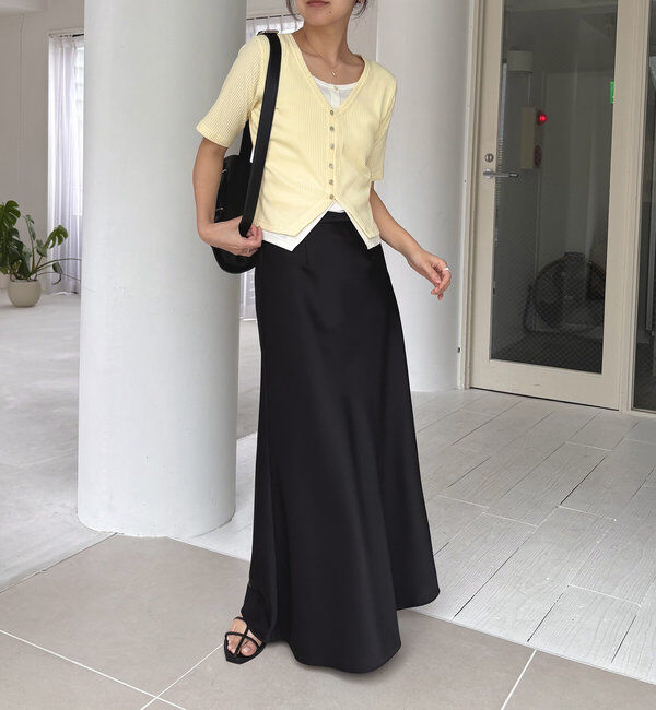  「【追加販売決定】カーディガン風バイカラーレイヤードプルオーバー」|Tシャツ・カットソー|