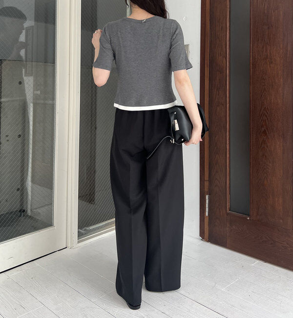  「【追加販売決定】カーディガン風バイカラーレイヤードプルオーバー」|Tシャツ・カットソー|