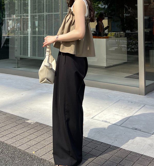  「【オールシーズン◎】タックフレアキャミ」|シャツ・ブラウス|