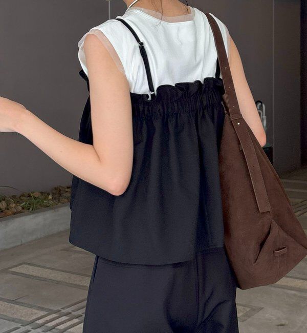  「【オールシーズン◎】タックフレアキャミ」|シャツ・ブラウス|