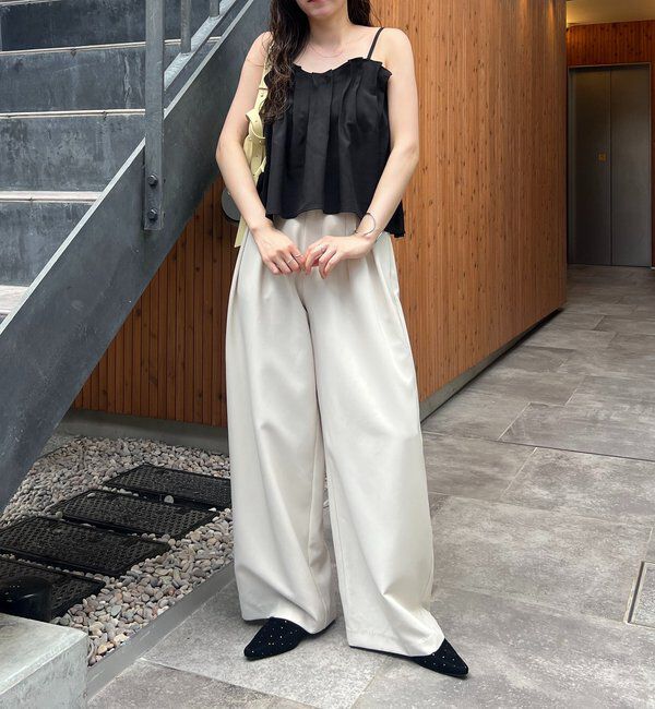  「【オールシーズン◎】タックフレアキャミ」|シャツ・ブラウス|