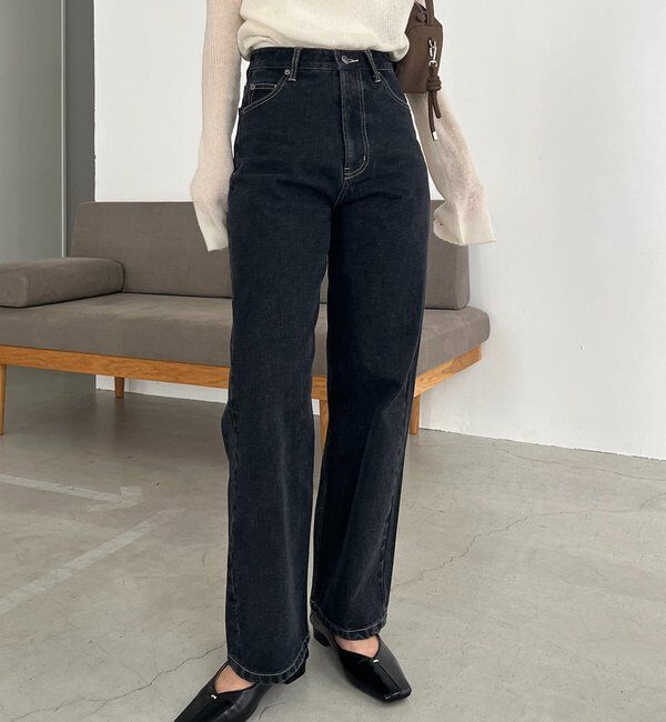  「【新色/人気アイテムがアップグレード】13ozハイウエストストレートデニム」|デニム|