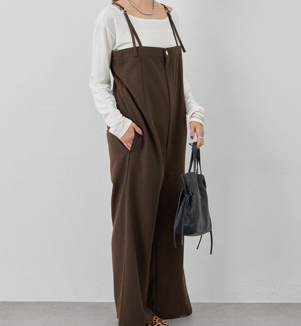  「ストレートラインサロペット」|オールインワン|