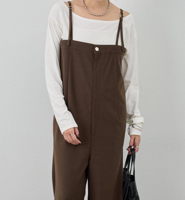  「ストレートラインサロペット」|オールインワン|